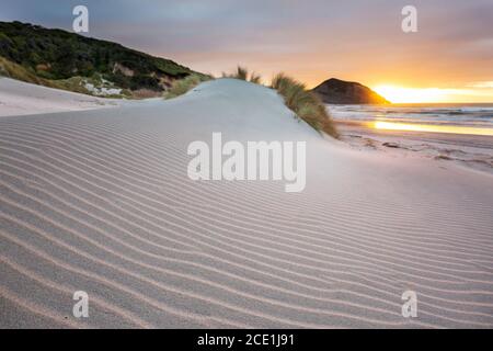 Dunes on ocean coast Stock Photo