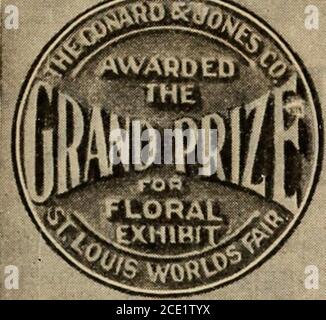 . New floral guide : autumn 1905 . View of a part of the Exhibit of the CONARD & JONES COMPANY in front of the Agricultural Building at the Louisiana Purchase Exposition, St. Louis, 1904.newfloralguideau1905cona. 4 Stock Photo