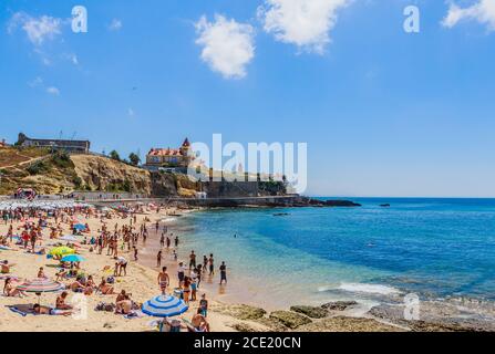 Praia do Poca beach Estoril coastal resort near Lisbon Portugal Europe Stock Photo