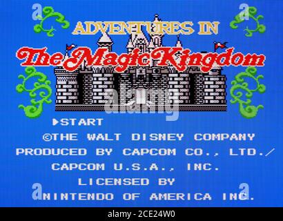 Adventures in the Magic Kingdom - Nintendo Entertainment System - NES Videogame - Editorial use only Stock Photo