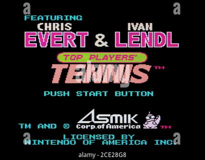 Tennis - Nintendo Entertainment System - NES Videogame