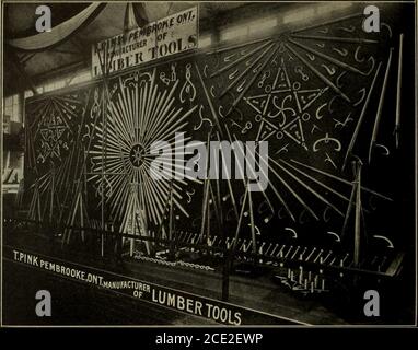 . Hardware merchandising (January-March 1908) . 25 HARDWARE AND ME1AL. Pinks Lumbering Tools Made in Canada The Standard Toolsin every provinceof the Dominion,New Zealand,Australia, Etc. We manufacture allkinds of lumbertools. Light and Durable. Send for catalogueand price list. Long Distance Phone No. 87 Sold throughout the Dominion by all Wholesale and Retail Hardware Merchants. TIN PLATES From Stockor for Import M. & L. Samuel Benjamin & Co. Toronto, Ontario London, England 26 HARDWARE AND METAL Stock Photo