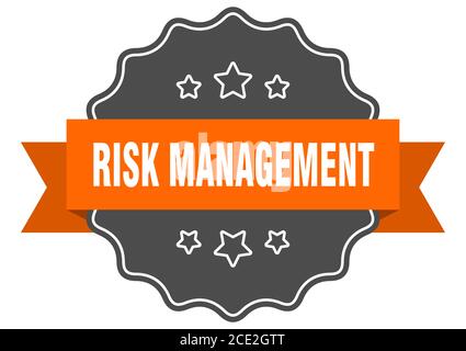 Sticker For Risk risk management label. risk management isolated seal. Retro sticker ...
