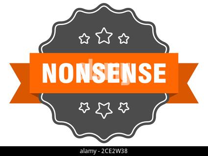 nonsense label. nonsense isolated seal. Retro sticker sign Stock Vector