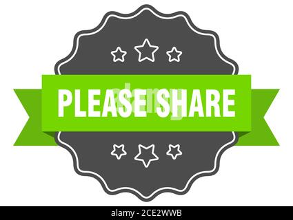 please share label. please share isolated seal. Retro sticker sign Stock Vector