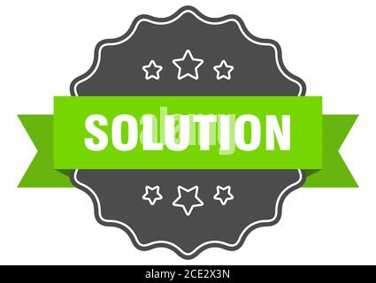 solution label. solution isolated seal. Retro sticker sign Stock Vector ...