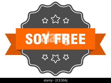 soy free label. soy free isolated seal. Retro sticker sign Stock Vector