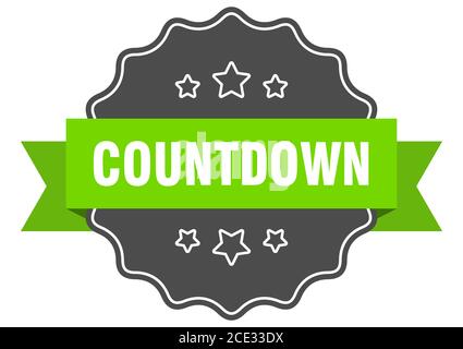 Countdown Label countdown label. countdown isolated seal. Retro sticker sign Stock ...