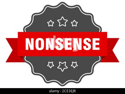 nonsense label. nonsense isolated seal. Retro sticker sign Stock Vector