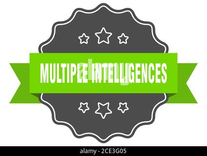 multiple intelligences label. multiple intelligences isolated seal. Retro sticker sign Stock Vector