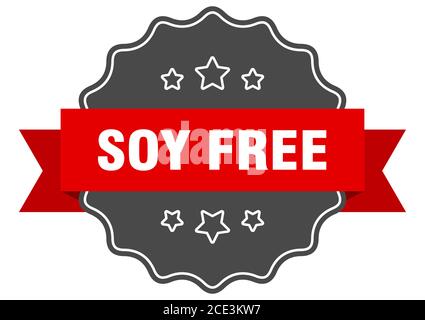 soy free label. soy free isolated seal. Retro sticker sign Stock Vector