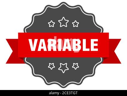 variable label. variable isolated seal. Retro sticker sign Stock Vector ...