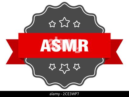 asmr label. asmr isolated seal. Retro sticker sign Stock Vector Image ...