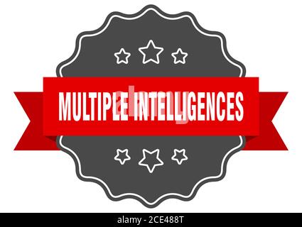 multiple intelligences label. multiple intelligences isolated seal. Retro sticker sign Stock Vector