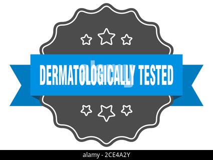 dermatologically tested label. dermatologically tested isolated seal. Retro sticker sign Stock Vector