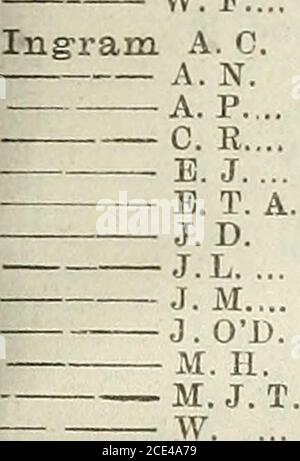 Army List D P L T Le B B M B N W E R G H M P H T Qr Mr J Art J C A Sir