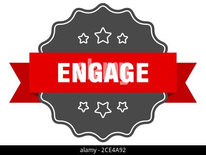 engage label. engage isolated seal. Retro sticker sign Stock Vector ...