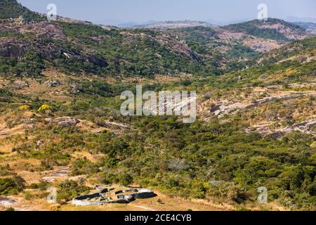 Great Zimbabwe ruins, view from  'the Hill Complex', or acropolis, ancient capital of Bantu civilization, Masvingo Province, Zimbabwe, Africa Stock Photo