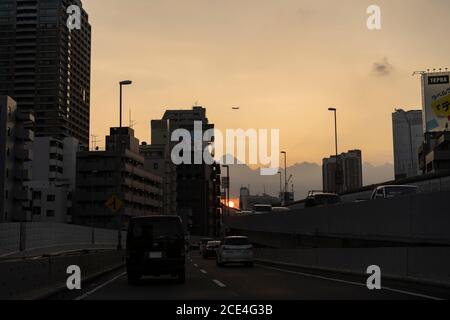 Inner Circular Road, C!, (Shuto Expressway) , Tokyo, Japan at a busy ...