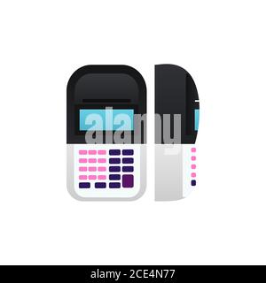 POS terminal Isolated vector icon in flat design Stock Vector