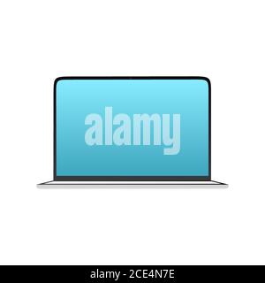 Laptop Vector isolated icon in flat design Stock Vector
