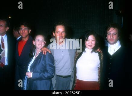 Westwood, California, USA 19th March 1996 (L-R) Actor Eric Roberts, actress Marlee Matlin, actor Gregory Harrison, actress Margaret Cho and actor Bronson Pinchot attend United Artists' 'It's My Party' Premiere on March 19, 1996 at Avco Cinema Center in Westwood, California, USA. Photo by Barry King/Alamy Stock Photo Stock Photo