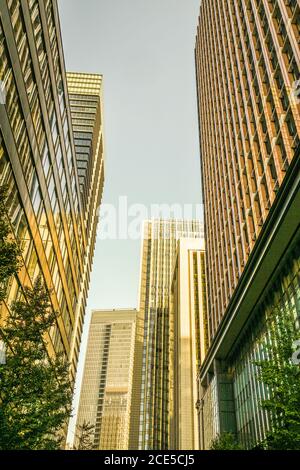 Image of Tokyo Marunouchi business district and office buildings Stock Photo