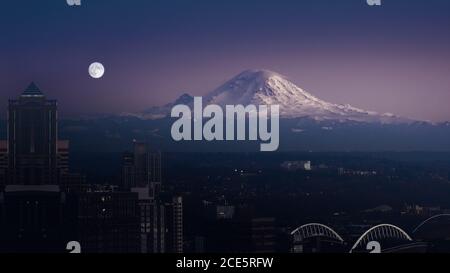 Mount Rainier Seattle USA Stock Photo