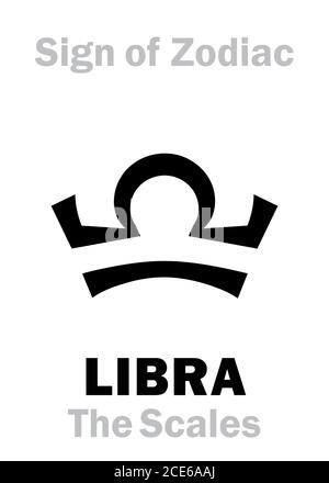 Astrology: Sign of Zodiac LIBRA (The Scales / The Balance) Stock Photo