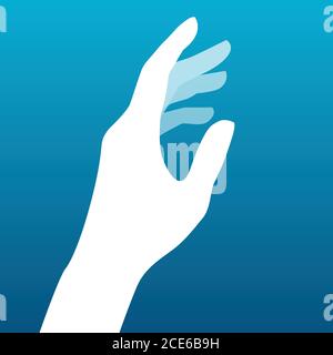 Vector hands silhouettes Stock Vector