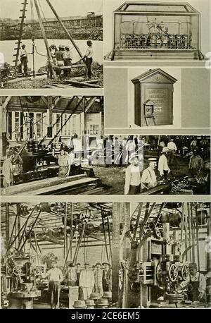 . History of the Panama canal; its construction and builders . s of electricallywelded wire fencing, 200 tons of barbedwire, and 8,000 kegs of wire nails. Chain iron, special bar iron, iron roofingsheets, Carter special and Carter stay boltiron were supplied the canal workers bythe Carter Iron Company, of Pittsburgh,Pa., one of the largest concerns in this line.The company has furnaces at Ivanhoe,Va., and rolling mills at Paden City, WestVirginia. A firm located at the seat of governmentin Washington, and which furnished agreat variety of iron and steel appliancesfor the canal, was the J. B. K Stock Photo