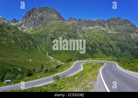 Silvretta High Alpine Road, Austria, europe Stock Photo