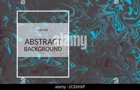 Vector abstract background blue stripes in fluid design style on a black Stock Vector