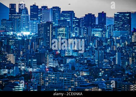 Sunset from the Bunkyo Civic Center (Shinjuku) Stock Photo