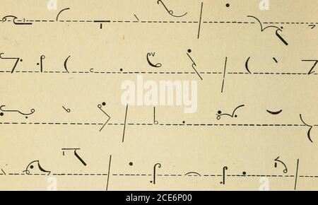 . Complete shorthand manual for self-instruction and for use in colleges . s. SIXTEENTH LESSON. 97 The necessity of learning to read unvocalized shorthandis obvious from the fact that it is an impossibiHty for awriter to report even an ordinary speaker and insert all thevowels; therefore you should begin to read from outlinesonly, — from the general appearance of the shorthand char-acters, the same as we read words in the ordinary print.We dont stop to spell out the word, but as soon as theeye rests upon certain combinations of letters we say it issuch a word; another combination of letters, a Stock Photo