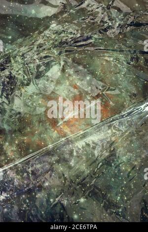 Background image with fancy pattern on dark background Stock Photo