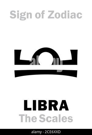 Astrology: Sign of Zodiac LIBRA (The Scales / The Balance) Stock Photo