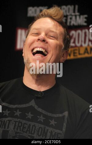 Manhattan, United States Of America. 15th Jan, 2007. NEW YORK - JANUARY 14: Musician James Hetfield of Metallica attends the Rock & Roll Hall of Fame 2009 inductee announcement at Fuse Studios on January 14, 2009 in New York City People: James Hetfield Credit: Storms Media Group/Alamy Live News Stock Photo