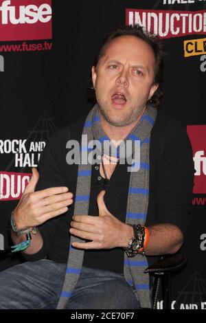 Manhattan, United States Of America. 15th Jan, 2007. NEW YORK - JANUARY 14: Rock & Roll Hall of Fame inductee, Lars Ulrich of Metallica attends the Rock & Roll Hall of Fame 2009 inductee announcement at Fuse Studios on January 14, 2009 in New York City. People: Lars Ulrich Credit: Storms Media Group/Alamy Live News Stock Photo