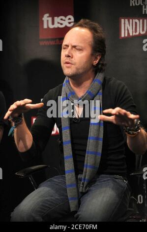 Manhattan, United States Of America. 15th Jan, 2007. NEW YORK - JANUARY 14: Rock & Roll Hall of Fame inductee, Lars Ulrich of Metallica attends the Rock & Roll Hall of Fame 2009 inductee announcement at Fuse Studios on January 14, 2009 in New York City. People: Lars Ulrich Credit: Storms Media Group/Alamy Live News Stock Photo