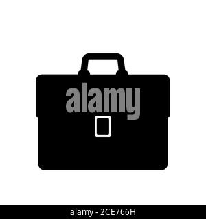 briefcase symbols flat black icon vector illustration Stock Vector