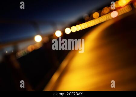 bokeh city lights background Stock Photo