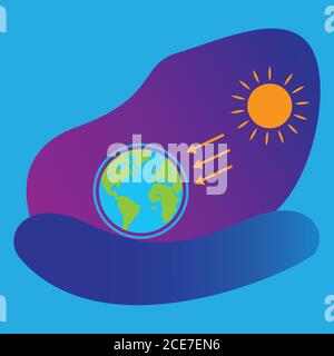Protection ozone illustration. Design template vector Stock Vector