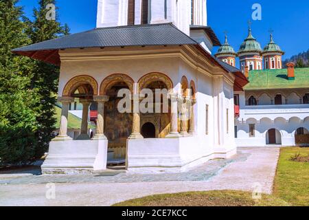 Old Church, Sinaia Monastery, Romania Stock Photo