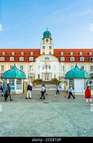 The famous spa hotel at the pier of Binz, summer 2020, Rügen, Germany Stock Photo