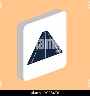 Road, highway Simple vector icon. Illustration symbol design template for web mobile UI element. Perfect color isometric pictogram on 3d white square. Stock Vector
