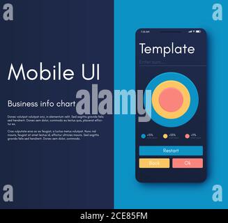 Vector graphics mobile infographics with three options. Template for creating mobile applications, workflow layout, diagram, banner, web design Stock Vector