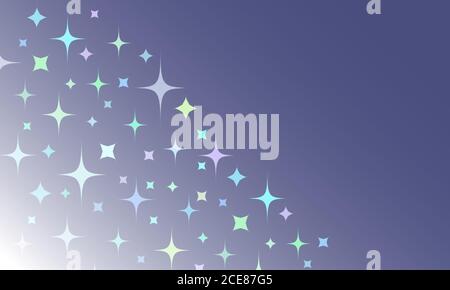 Pattern with colorful stars on blue background. Christmas or new year background. Vector EPS10. Stock Vector