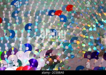 CD and DVD media as nice technology background Stock Photo