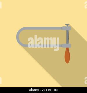 Coping saw icon. Flat illustration of coping saw vector icon for web design Stock Vector